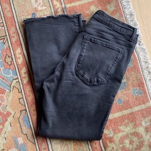 Sienna Flared Cropped Jeans - Black